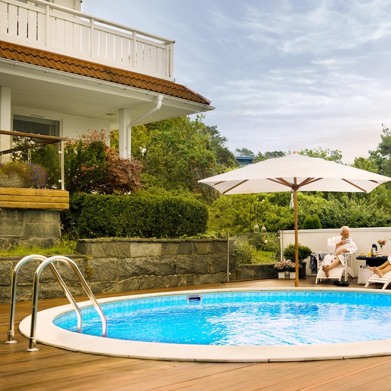 Poolstege rostfritt stål