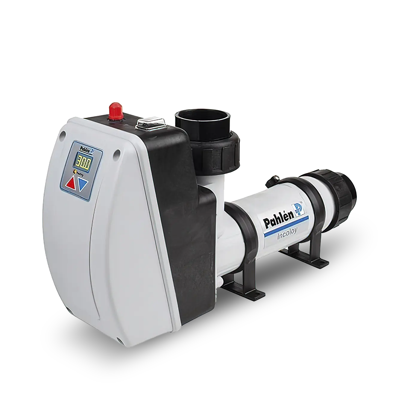 Frilagd bild på en elvärmare till pooler, tillverkad med värmekapacitet 3–18kW