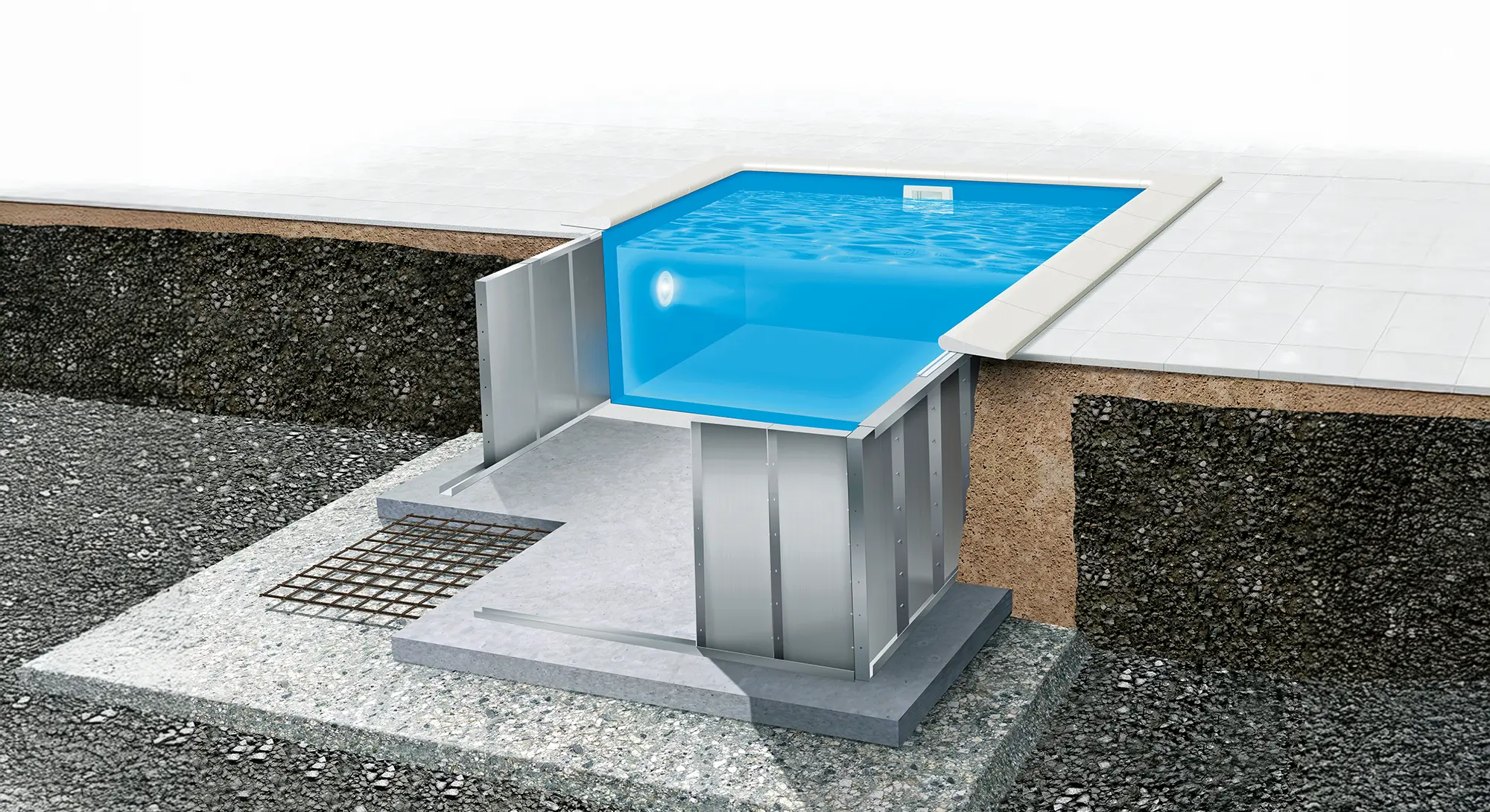 Konstruktionen på ECO Premium stålpool