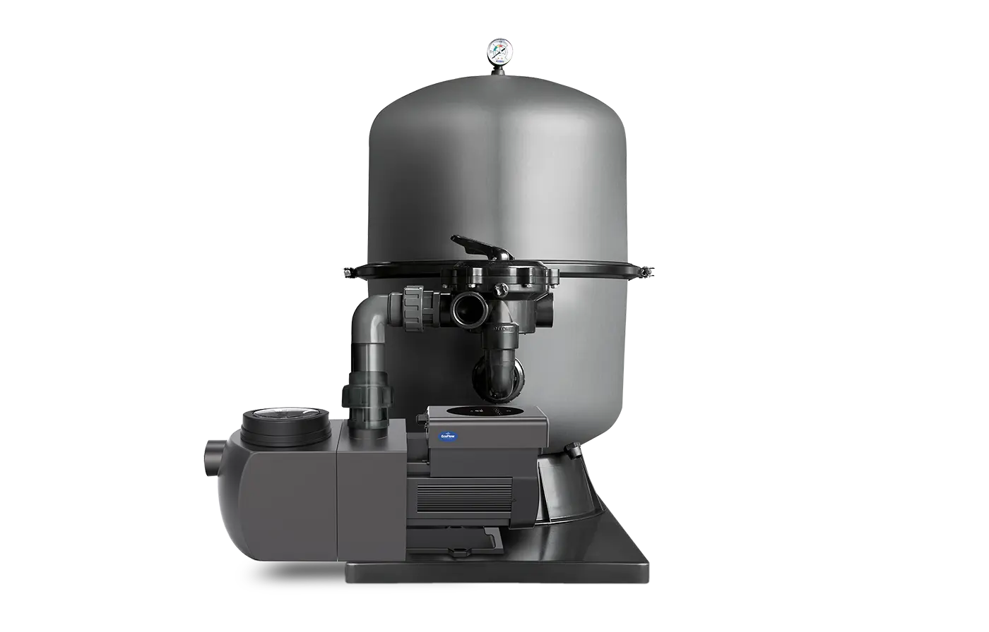 En frilagd bild på ett reningsverk för en pool som gör skötsel enklare och poolanvändning roligare